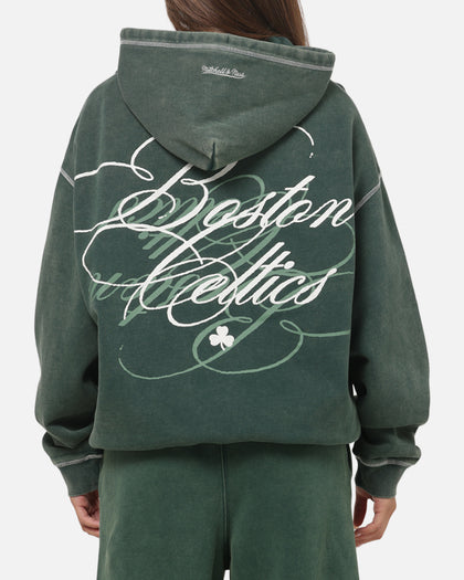 Mitchell & Ness Boston Celtics Star Script Hoodie Pine Green