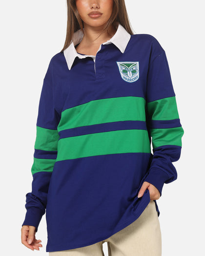 Bleacher Athletic New Zealand Warriors NRL Legacy Rugby Polo Shirt Blue