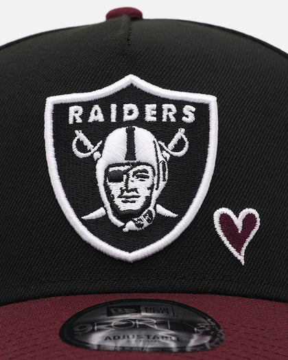 New Era Las Vegas Raiders 'Burgundy Hearts' 9FORTY A-Frame Snapback Black/Maroon