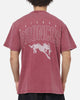 Bleacher Athletic Brisbane Broncos NRL Attrition Washed T-Shirt Burgundy