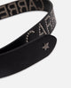 Carre Studded Vegan Leather Belt Black