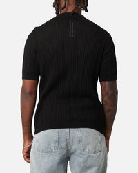 XXIII Elliot Knit Button Up Shirt Black