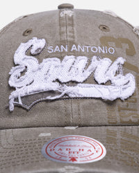 Mitchell & Ness San Antonio Spurs 'Collegiate' Dad Fit Strapback Charcoal