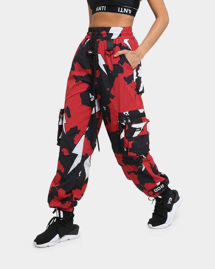 The Anti Order Storm Camo Track Joggers Black/Red/White