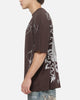 Ed Hardy Cyber Skull T-Shirt Chocolate
