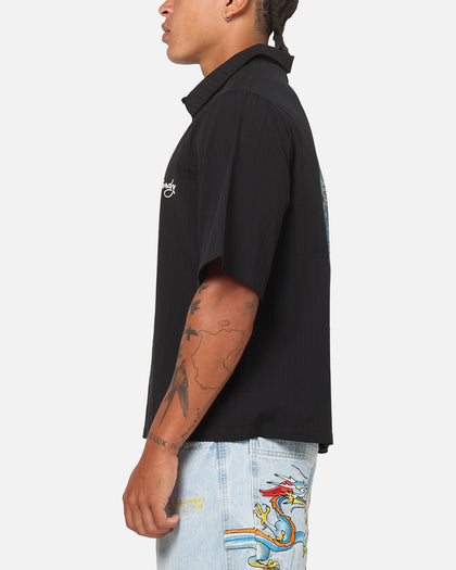 Ed Hardy Dragon Button Up Shirt Charcoal