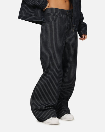 Carre Lockout Pinstripe Baggy Pants Navy Pinstripe