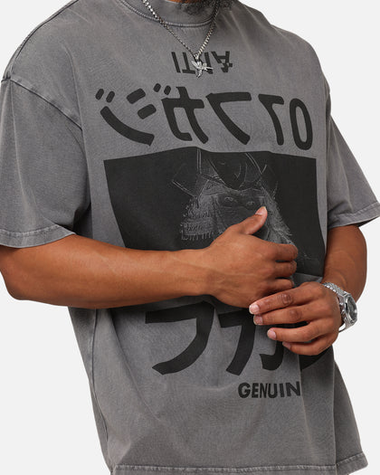 The Anti Order Genuine Fake Mock Neck T-Shirt Washed Charcoal