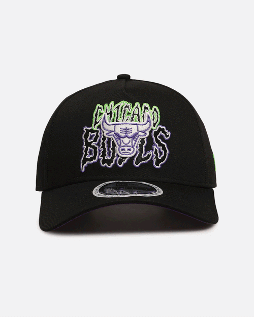 New Era Chicago Bulls 'Spooky Script' 9FORTY A-Frame Snapback Black/Green/Purple