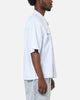 Carre Oxford Stripe Zip Up Shirt Blue/White Stripe