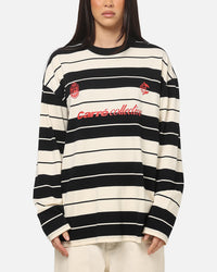 Carre Collective Stripe Long Sleeve T-Shirt Black/Off White