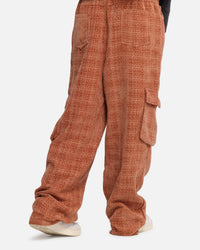 XXIII Boucle Tweed Cargo Pants Rust
