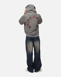 Saint Morta Worldwide Boxy Hoodie Washed Charcoal