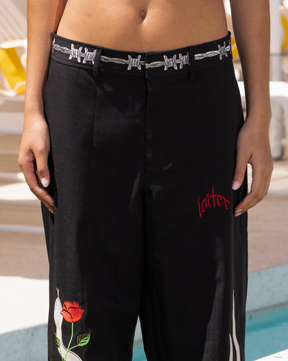 Loiter Western Trouser Black