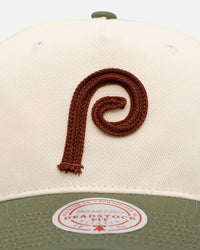Mitchell & Ness Philadelphia Phillies 'Hand Stitch' Deadstock Snapback Olive