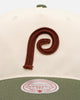 Mitchell & Ness Philadelphia Phillies 'Hand Stitch' Deadstock Snapback Olive