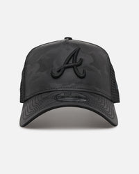 New Era Atlanta Braves 'Camo' 9FORTY A-Frame Trucker Snapback Black
