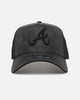 New Era Atlanta Braves 'Camo' 9FORTY A-Frame Trucker Snapback Black