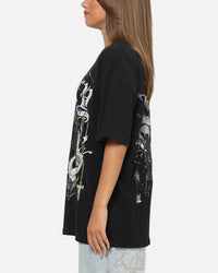 73Studio X WWE Rhea Ripley Vintage T-Shirt Black Acidwash