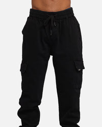 Saint Morta Gothic Cargo Joggers Black Shadow