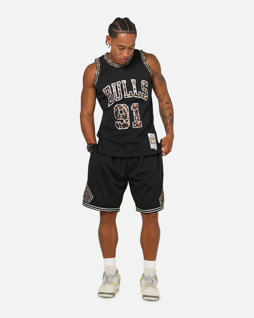 Mitchell & Ness NBA Leopard Diamond Shorts Black/Leopard