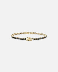Philipp Plein Plein Tennis Royal Black Crystal Bracelet Gold