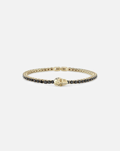 Philipp Plein Plein Tennis Royal Black Crystal Bracelet Gold