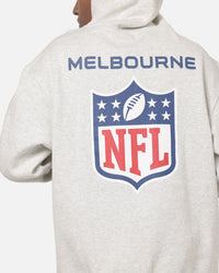 Majestic Athletic Melbourne NFL Crest Hoodie Silver Marle