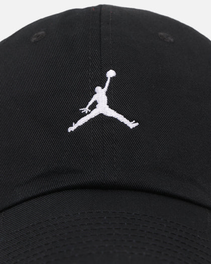 Jordan Unstructured Curved Bill Strapback Hat Black/White