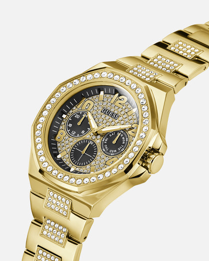 Guess Mainline Empire Crystal Bracelet Watch Gold