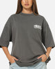 Carre Tag Mock Neck T-Shirt Black Acidwash