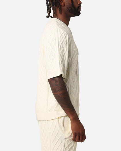 XXIII Lucas Cable Knit T-Shirt Cream