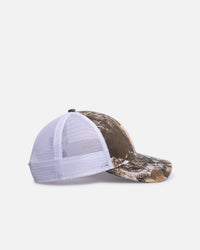 New Era Los Angeles Dodgers 'Real Tree Distressed' 9TWENTY Trucker Snapback Camo/Orange