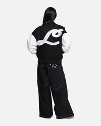 Loiter Frontier Varsity Jacket Black/Off White