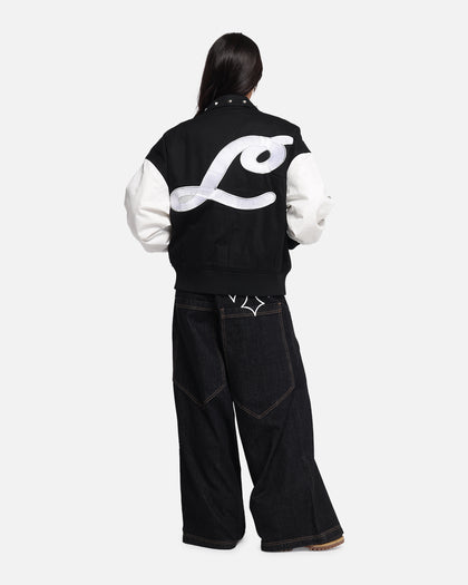 Loiter Frontier Varsity Jacket Black/Off White