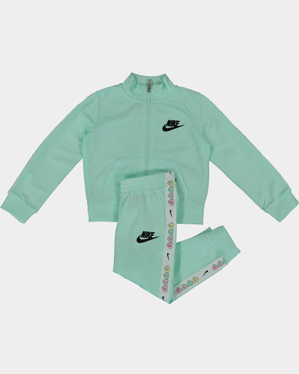 Nike Kid's Heart Trim Tricot Tracksuit Set Mint Foam