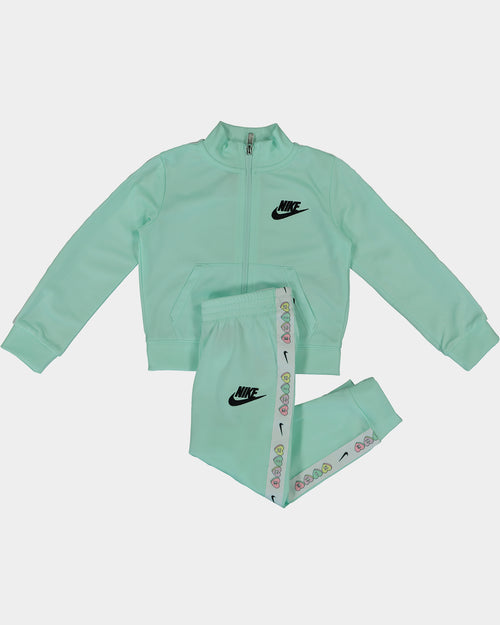 Nike Kid's Heart Trim Tricot Tracksuit Set Mint Foam