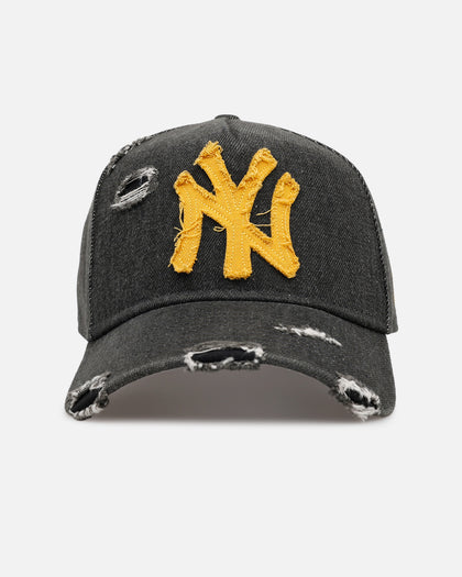 New Era New York Yankees 'Distressed Denim 2.0' 9FORTY A-Frame Strapback Black