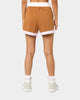 EN ES Women's Zenni Terry Shorts Tan/Stripe