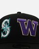 New Era Seattle Mariners 'MLB & NCAA Dual Logo' 9FORTY A-Frame Snapback Black