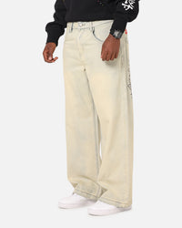 Ed Hardy Wide Leg Skull Jeans Sage