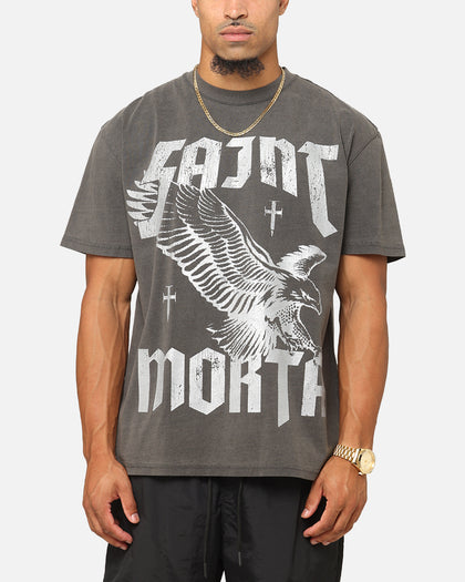 Saint Morta Ride Or Die Boxy T-Shirt Black Wash