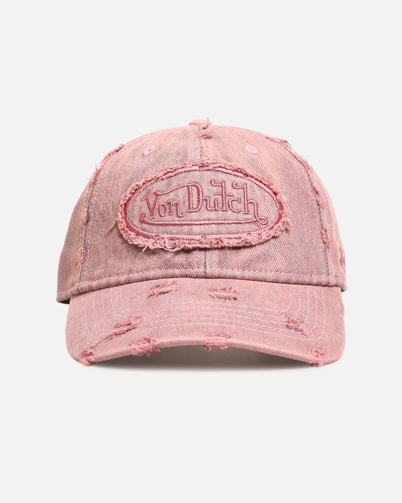 Von Dutch Overdye Wash Dad Strapback Cap Pink | Culture Kings NZ