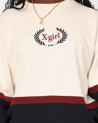 X-Girl Women's College Sweat Crewneck White