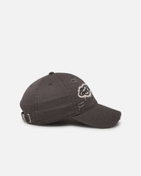 Ed Hardy Distressed Strapback Cap Washed Black