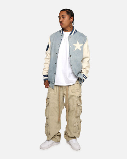 Pro Standard Dallas Cowboys Varsity Denim Jacket Denim/Linen