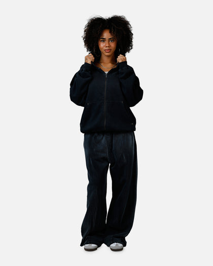 American Thrift Zip Hoodie Washed Black