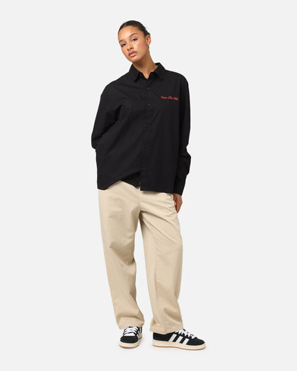 Carre Dice Club Long Sleeve Button Up Shirt Black