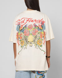 Ed Hardy Bloom T-Shirt Off White