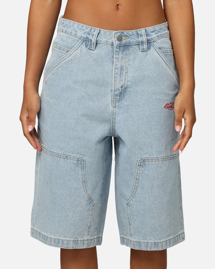 Ed Hardy Dragon Jorts Light Blue